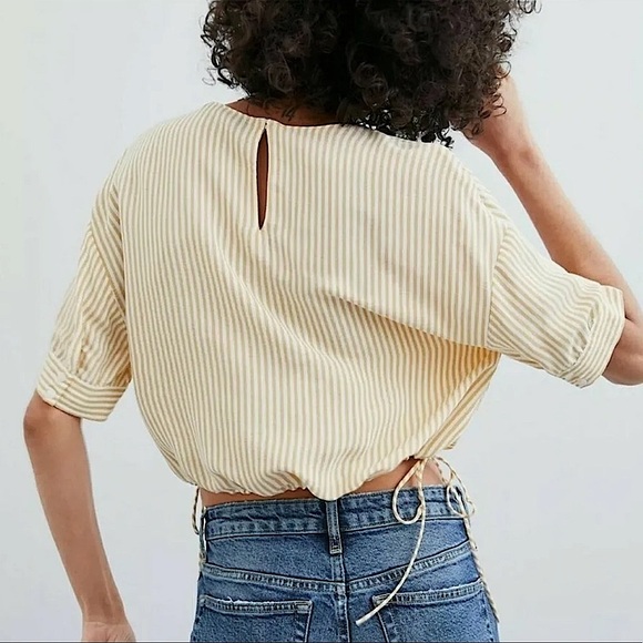 ZARA Striped Crop Blouse - Picture 10 of 10